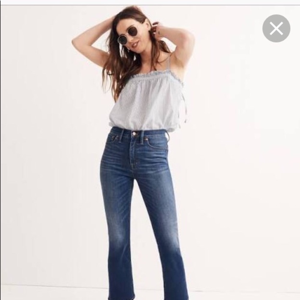 Madewell Cali Demi-Boot Crop- Dark Wash